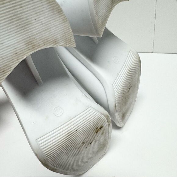 Jeffery Campbell Hurricane White Waterproof Bootie Boot Women’s Size 10 - Picture 6 of 8